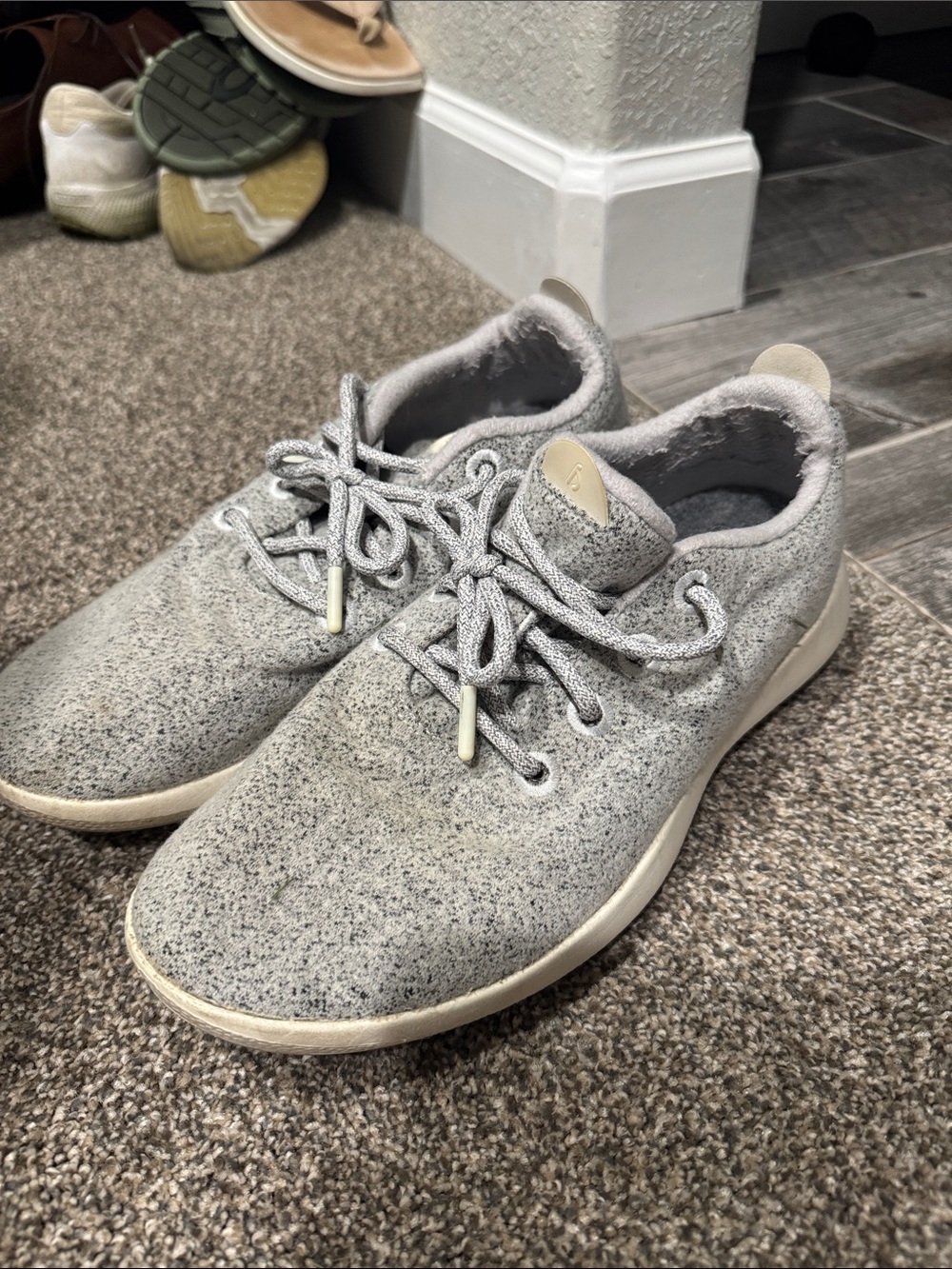 allbirds Heather Gray Wool Lace-Up Sneakers